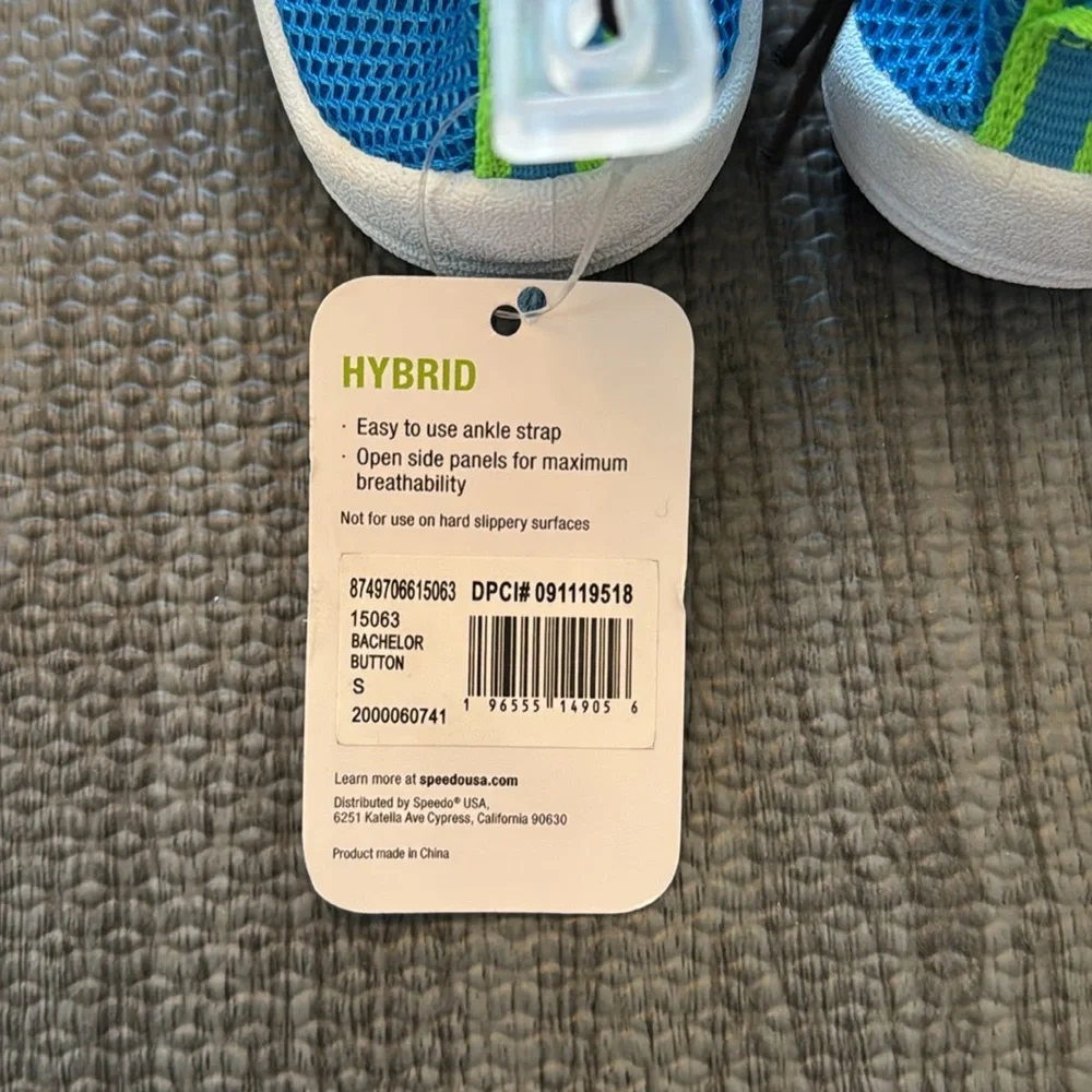 Speedo Kids Blue & Green Water Shoes - Toddler Size S (5-6)
